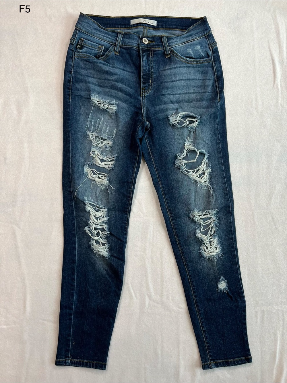 KanCan Dark Blue Distressed Skinny Jeans
